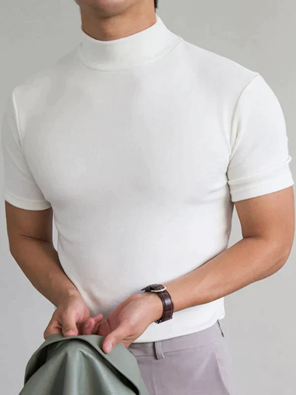 🔈🔈2026 Hot Sale - 50% OFF🎁High Neck Slim Fit T-shirt for Men