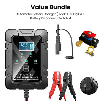 🔥Limited Time Promotion 50% OFF🔥1.5A 6V 12V Automatic Battery Charger